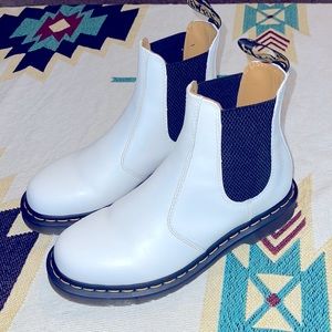 Doctor Marten white Chelsea boots